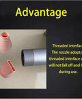 Threaded interface of Large Size Auger Mortar Grout Gun With 9 Nozzles Pro Grade Caulking Tool For Fast Grouting And Mortar Thick Pipe Design