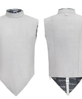 Front and back view of Lightweight Fencing Lame Jacket For Beginners, Non Washable Metal Vest, Left Hand Size 30, Ergonomic Protective Suit
