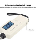 Pro Grade Handheld Digital Vibration Meter Tester Knocks Out Bearing Faults While Measuring Acceleration And Speed With Slick Probe For Heavy Duty Mechanical Diagnostics, showing AC output interface and digital display.
