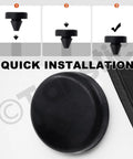 Quick installation of 160 Piece Black Automotive Rubber Bumper Stopper Kit with 12 types for Ford and GM vehicles
