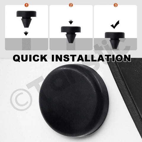 Quick installation of 160 Piece Black Automotive Rubber Bumper Stopper Kit with 12 types for Ford and GM vehicles
