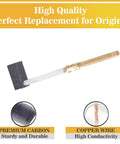 Ten Pack Heavy Duty Carbon Brush Replacement For Electric Motors And Table Saws With Easy Swap Graphite Cores And Zero Smoke Motor Tune Up For Your Daily Driver Shop Rigs, showing high-quality carbon brush with copper wire.