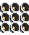 9 Pack Ultra Thin LED Recessed Downlights With Aluminum Housing And Adjustable Eyeball Trim Deliver Straight Up Solid Lighting For 9W 4000K Ceiling Upgrades With Zero Flicker Hassles, showcasing stylish adjustable trims.