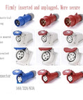 Heavy Duty Industrial Plug And Socket Connector For Surface Or Concealed Installation, High Purity Copper Core, Low Loss