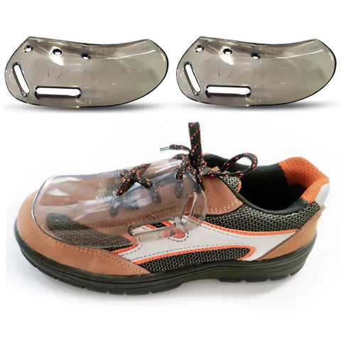 Metatarsal Guards For Work Boots Polycarbonate Non Conductive Safety Toe Protector Attachment Universal Size Transparent Pair