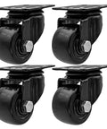 2 Inch Heavy Duty Polyurethane Caster Wheels With Double Ball Bearing Industrial Grade Solid Low Profile Smooth And Silent 1000 Lb Capacity Pack Of 4 Non Marking Floor Protection For Industrial Carts And Dollies Quiet Operation
