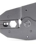 Close-up of hex die on Beefed Up RF Coax Crimp Tool Kit with 0.429 inch hex die for LMR400 and all 400 type cables.