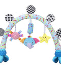 Travel Arch Bassinet Toy Clip On Stroller Toy For Infants And Toddlers Crib Accessory And Pram Activity Bar With Elephant Plush