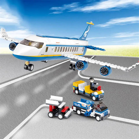 City Airport Building Block Set For Kids Aged 6 To 12 With 463 Pieces Plane Station And Helicopter Build Kit, plane and vehicles