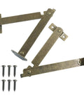 Heavy Duty Lid Support Hinges 180 Degree Rotatable With Screws For Doors Windows And Storage Boxes Built Tough For Chests Cabinets Tool Boxes And Drawers Antique Bronze Finish 2 Pack