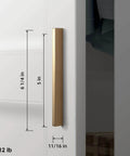 Side view of a 5-inch champagne bronze knurled cabinet pull installed on a cabinet, showcasing the six pack design from Goo-Ki.