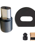 Pro Grade Oval Hole Punch Die Set 10.5x22mm For CH-70/L Hydraulic Puncher shown with upper and lower dies and packaging