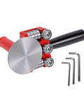Sheet Metal Roller 1 Station Bender For 90 To 180 Degree Bends, hand tool with red and black handle and metal rollers, includes allen keys