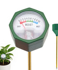 Soil Moisture Meter With 6.5 Inch Single Probe For Most Pots Instant Read No Battery Analog Dial Color Coded Display, green dial