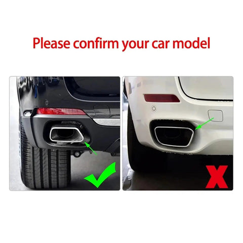 Stainless Steel Tail Muffler Exhaust Tip For BMW X5 F15 2014 2018 And X6 F16 2015 2018 Regular Version Upgrade Fit Comparison