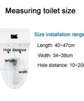 Measuring toilet size for Rock Solid Soft Close Toilet Seat Heavy Duty Resin U Shape Bathroom Seat installation dimensions.
