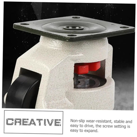 Beefy Heavy Duty Swivel Locking Workbench Casters With 60F Leveling Plates, 4 Pack, adjustable industrial caster with locking wheel