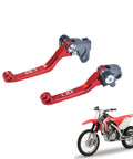 Red CNC Aluminum Brake And Clutch Lever Pivot Handle For CRF125F 2014 Through 2026 Dirt Bike Lightweight 6061 Alloy