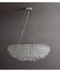 Modern LED Pendant Chandelier for Living Room and Dining Room with Remote Dimming, Diameter 100 cm, hanging crystal design