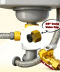 10 Pack Must Have Brass 3/8 Inch Compression Cap Fittings For Sink Shutoff Angle Stop Valves With Sealing Rubber Gasket Washers, Plumbing Repair Kit For Toilets Faucets Dishwashers And Under Sink Lines. Brass 3/8 in compression cap on sink shutoff line