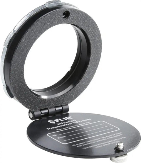 Infrared Inspection Window For Thermography In High Voltage Electrical Gear, 3 Inch Aperture With CaF2 Crystal Optics, open view