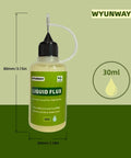 Liquid Soldering Flux For Electronics Pro Grade No Clean Rosin Flux Dropper Bottle 30 mL on green background