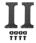 Rock Solid 1U Server Rack Depth Extender And 4 Inch Recessed Rack Mount Adapter Kit with mounting brackets and screws.