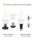 Bright 5.5W LED B11 Candelabra Bulbs 5000K Daylight White Not Dimmable 40W Equivalent Plastic Small Base Candle Lights illustration