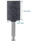Five Piece Stone Grinding Bits Set For Detail Work With One Quarter Inch Hex Shank Aluminum Oxide 120 Grit Cylindrical Wheel Bits