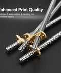 T8 Leadscrew 8mm Diameter 2mm Pitch 365mm Length With Brass Nut For 3D Printers CNC Machines And Linear Actuators Bolt On Upgrade Smooth Quiet Travel Today, brass-nut leadscrews