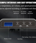 Automatic Wrap Machine 180W For Inflatable Packaging control panel with speed and temperature adjustment