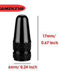 10 Pack Presta Valve Stem Caps Aluminum Chrome Anodized Black Rocket Style Dust Caps For MTB, Road, Hybrid Bikes, Easy screw-on