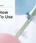 Grab These Heavy Duty 3.5 Inch Clear Balloon Arch Clips And Make Your Next Party Or Wedding Look Totally Awesome With Secure Spring Clamps That Grip Tight And Keep Balloons Stacking Smooth For Epic Backdrops. Clear 5-pack clips holding balloons on a green pole