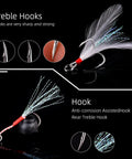 Heavy Duty 40G Saltwater Fishing Jigs Straight Fire Speed And Slow Jigging Pitching Lure Collection featuring sharp treble hooks.