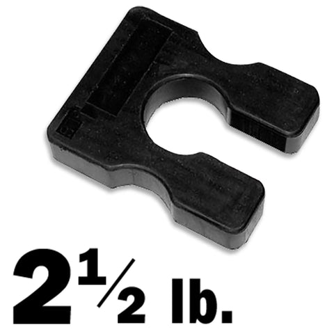 Heavy Duty 2.5 Lb Weight Stack Adapter Plate in black, designed for adding resistance in home gym setups.