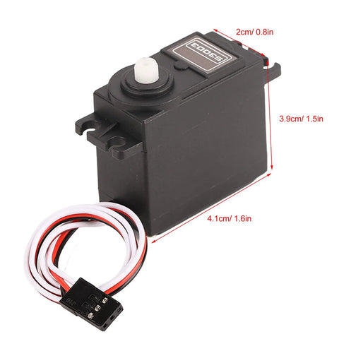 High Octane RC Servo Motor Ultra Quiet Precision Steering Compact Lightweight Frame Built Like A Tank For RC Cars And Boats Zero Lag Full Throttle Performance with measurement details