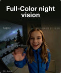 Hella Crisp 2K Wireless Smart Video Doorbell With Built In Chime showing a child waving in full-color night vision.