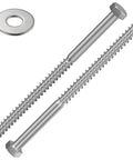 Heavy Duty Stainless Steel Lag Screws Set for Wood Half Inch by Five Inch Hex Head Bolts Ten Pack 304 Stainless 18 8 Rust Resistant