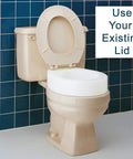 Round Toilet Seat Riser Adds 3.5 Inches Of Height For Easy Bending And Sitting, Supports Up To 300 Lbs, Durable Raised Toilet Seat For Seniors