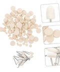 120 Pcs Wool Polishing Wheels Set With Shank And Felt Buffing Pads For Rotary Tools DIY Friendly Pro Grade Polishing Kit