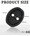 Tough As Nails Silicone Car Door Lock Cover For Nissan Pathfinder 2022 To 2026 in Black, showing dimensions and details.