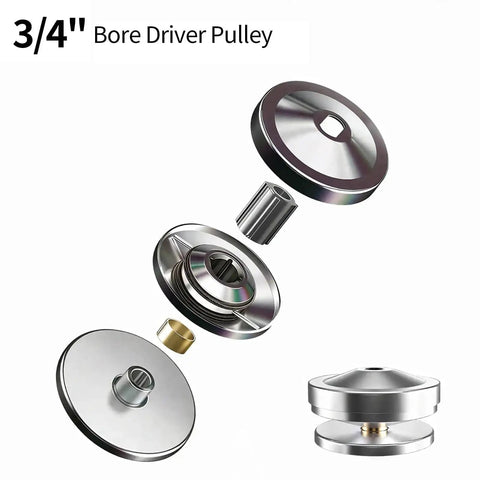 Exploded view of 3/4" Bore Driver Pulley for 30 Series Torque Converter Kit For 212cc Go Karts And Mini Bikes