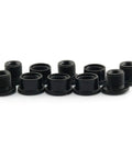 5Pcs Black MTB Chainring Bolts Kit 4.9mm for single chainring crankset, anodized steel, displayed front view