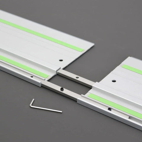 Stainless Steel Self Aligning Rail Joiner Kit For Track Saw With T Slot Fit Includes Screws And Wrench Seamless Extension