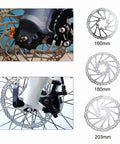 Beefy G3 Stainless Steel Disc Brake Rotors 160mm 180mm 203mm, 2 Pack with bolts on road, mountain, MTB, BMX bike