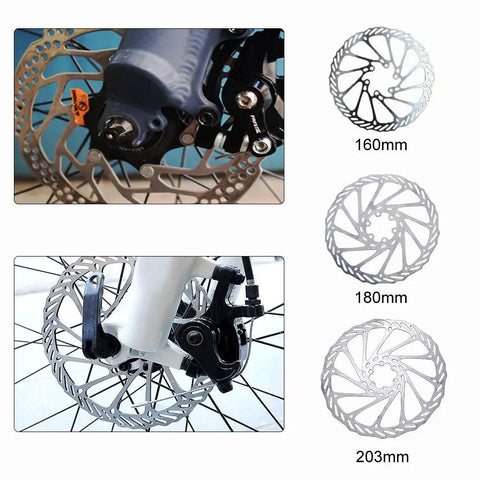 Beefy G3 Stainless Steel Disc Brake Rotors 160mm 180mm 203mm, 2 Pack with bolts on road, mountain, MTB, BMX bike
