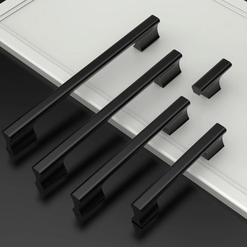10 Pack 5 Inch Matte Black Cabinet Handles For Kitchen And Bath, Cabinet Pulls And Drawer Front Hardware, 128mm Length