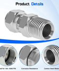 Beefy Heavy Duty Hydraulic Swivel Adapter 1/4 Inch Male NPTF To 1/4 Inch Female JIC 37 Degree Flare Swivel Fitting For High Pressure Fluid Power Systems, Pipe Thread To Flare Converter, Durable Steel Build With Tight Seal, carbon steel, 100-5000 PSI