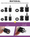 24Pcs M2 M3 Rubber Flight Controller Anti Vibration Kit With Fixed Screws Damper Balls Washers O Rings Spacers Standoffs Soft Mounts And Hardware For Vibe Dampers And A Smoother Quieter Flight Controller with brass and alloy steel components.