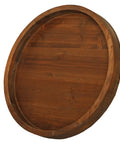 13.38 Inch Round Solid Wood Lazy Susan Turntable Tray for Cabinets and Pantries Built to Last Classic Style Organizer for Coffee Tables Brown Finish with Smooth Swivel Base Perfect Pantry or Dining Room Centerpiece